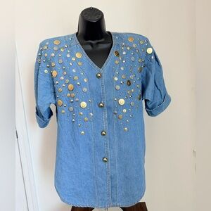 Monique Fashions  Blue Denim top